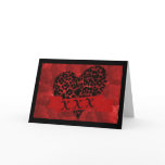 Red Roses & XXX Leopard, Valentine's Day Card