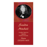red round frame rack cards