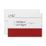Red RSVP Card for Wedding or Graduation