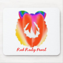 Red Ruby Jewel Flair Wreath : ENJOY n share JOY Mousepad