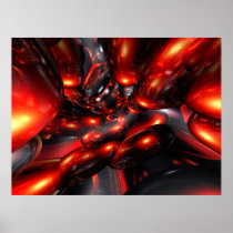 Red Rum Abstract Poster