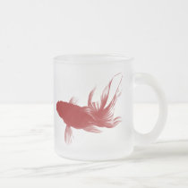 Red Ryukin Goldfish mugs