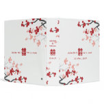 Red Sakura & Double Happiness Wedding Photo Album binders
