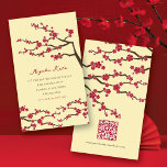 Red Sakuras Oriental  Zen Cherry Blossoms Business Card