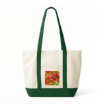 Red Salpiglossis Sinuata Flower Totebag