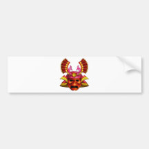 Red samurai mask bumper sticker