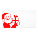 Red Santa Photo Card