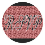 Red Satin RSVP Stickers / Seals