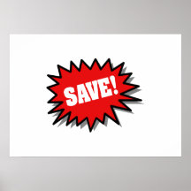 Red Save Posters