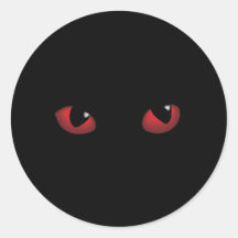 Red Scary Eyes Stickers