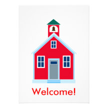 Red School House Personalized Announcements