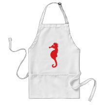 red sea horse icon aprons