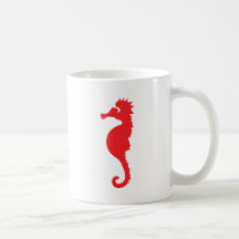 red sea horse icon coffee mug