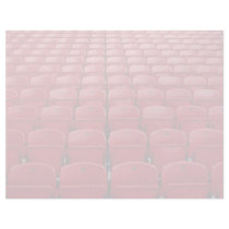 Red seats at football stadium letterhead