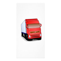 Red Semi-Truck Custom Photo Card