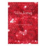 Red Sequin Image  Background Custom Invitation