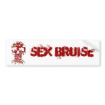 Red, SEX BRUISE from JJ and The Chokers bumper stickers