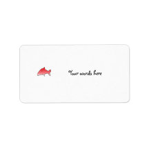 Red shark labels