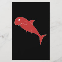 Red Shark on Black. Personalized Flyer