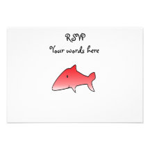 Red shark personalized announcement
