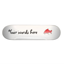 Red shark skate board deck