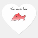 Red shark sticker