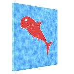 Red Shark. Stretched Canvas Prints