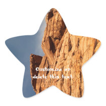 Red Shelf of Rock; Customizable Star Sticker