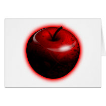 Red Shiny Apple -  Forbidden Fruit Greeting Card