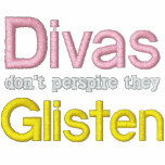 Red Shirt Divas Don't Perspire They Glisten embroidered shirts
