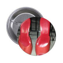 RED SHOES AND CAGE PINBACK BUTTONS