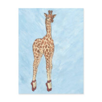 Red Shoes Giraffe Post Card