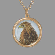 Red-shouldered Hawk photo necklace necklaces
