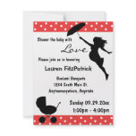 Red Shower The Baby With Love Invitation