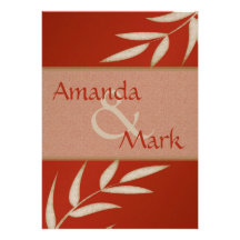 Red Silk Customizable Wedding Invitation