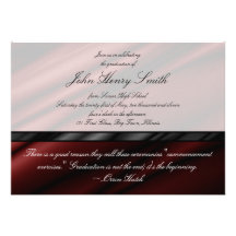 Red Silk Graduation Invitation/Announcement