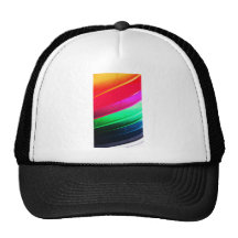 Red Silky Waves Shine Digital Bright  Pink Rusty A Mesh Hats