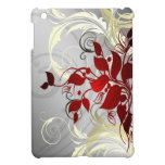 red silver leaves girly Ipad case ipad mini cases