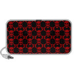 Red Skulls on Black, OrigAudio™ Doodle Speaker