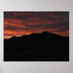 red sky over mud mountain poster