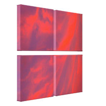 Red Sky Swirl Stretched Canvas Print