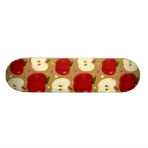 Red Sliced Apples Skate Board Deck