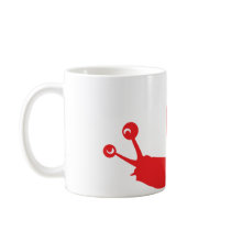 red slug icon mug