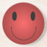 Red Smiley Beverage Coasters