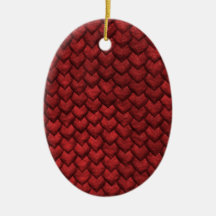 Red Snake Skin Ornament