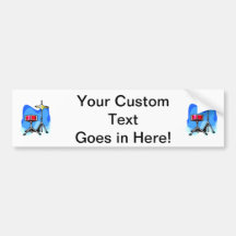 Red snare drum hihat cymbals blue background bumper stickers