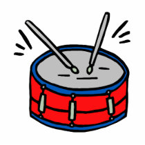 Red Snare Drum Two Sticks Graphic Music Designv Photo Cutout