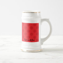 Red snowflake pattern on red coffee mug