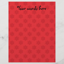 Red snowflake pattern on red flyer design