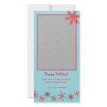 Red Snowflakes Holiday Photo Card Template
